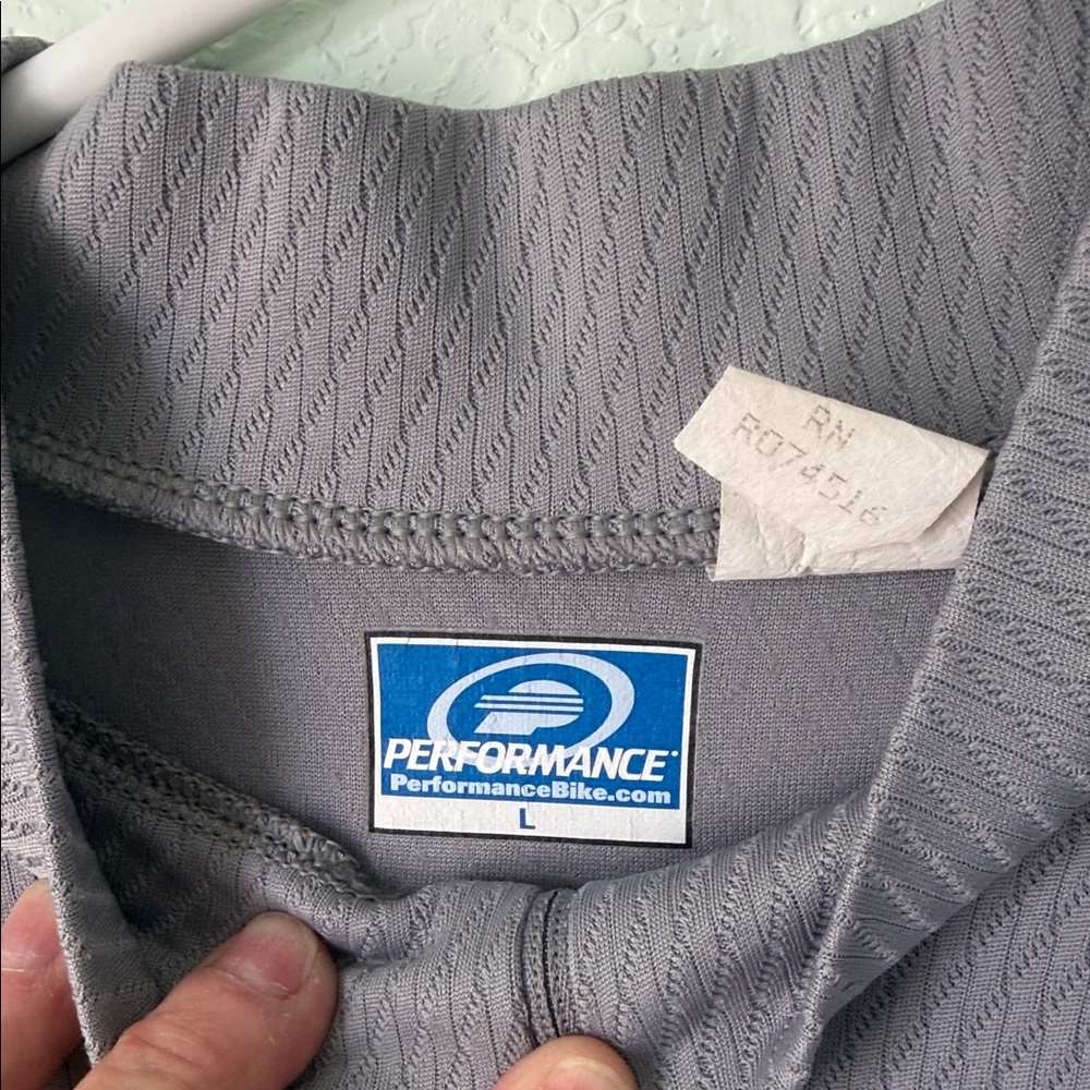 PerformanceBike Light Gray Quarter-Zip Athletic Pullover - Picture 2 of 6